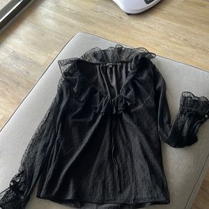 J.Crew v-neck black top